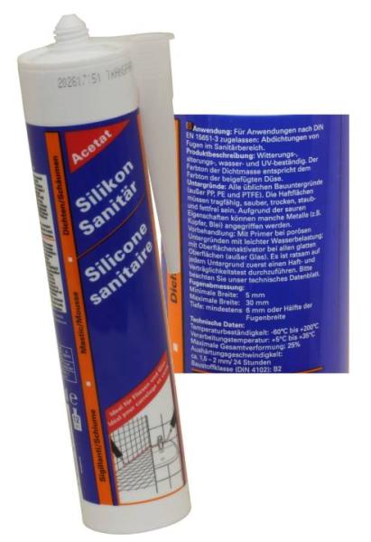 Sanitär Silikon weiß 310 ml