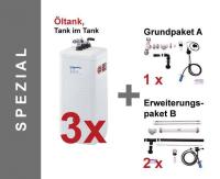 SCHÜTZ Öl-Lagerbehälter T103 Spezial Tank im Tank 3 x 1000 Liter Kunststoff