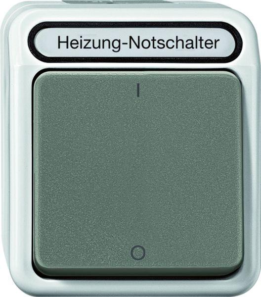 Merten Kontroll-Heizungsschalter lgr mit AQUASTAR MEG3643-8029 AP IP44 1-fach