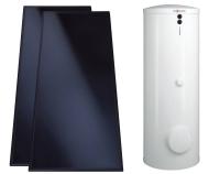 Viessmann Flachkollektor Solar-Paket Vitosol 200-FM 5,02 m² mit Vitocell Warmwasser-Speicher 300 L silber Modul Vitosolic 100