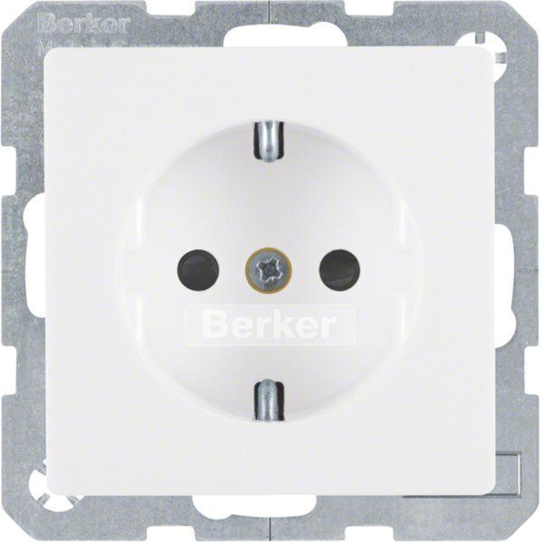 Berker 47236089 Steckdose SCHUKO mit erhöhtem Berührungsschutz Q.1/Q.3 polarweiß samt