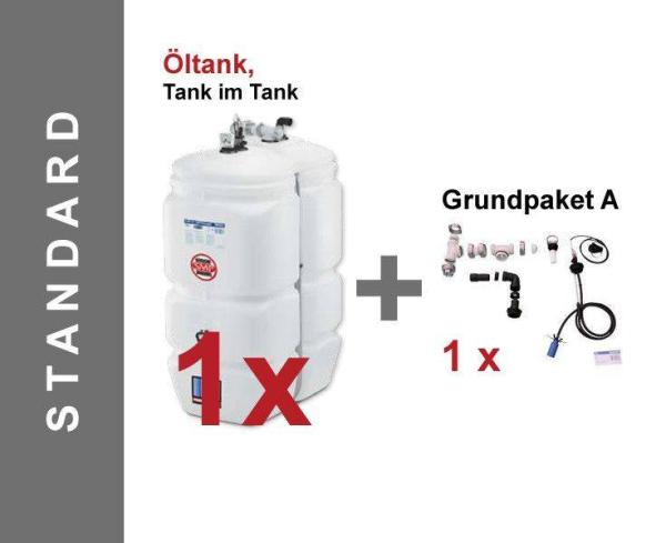 Öltank / Dieseltank doppelwandig Kunststoff 750 Liter in