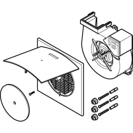 Geberit Lüfterset zu Geberit Aerotec90 U