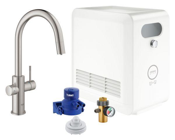 GROHE Starterkit GROHE Blue Professional 31325 2 C-Ausl azb BT WIFI supersteel