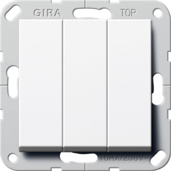 Gira Wechselschalter reinweiß UP IP20 3-fach System 55 283203