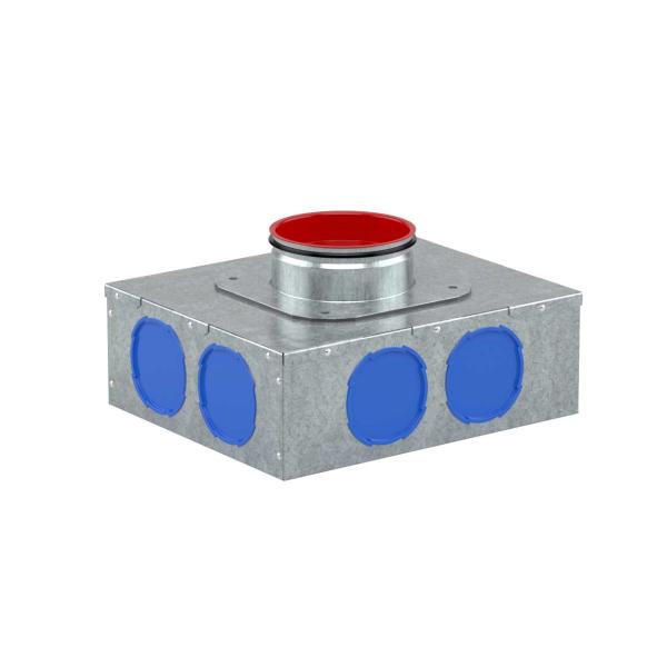 Kermi x-well Luftverteiler 8-fach VMR1, rund NW125, für NW75 und NW90