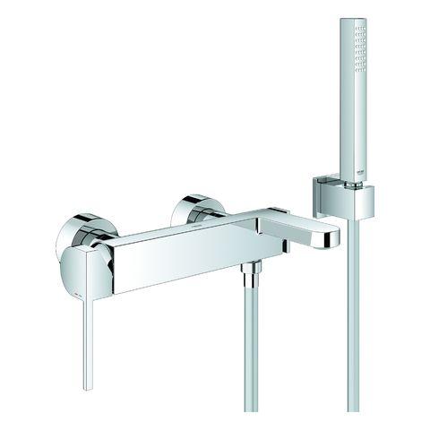 GROHE Einhebel-Wannenbatterie Plus 33547 Wandmontage mit Brausegarnitur chrom