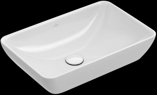 Villeroy & Boch Halbeinbau-Waschbecken Venticel 411355 550x360 mm Rechteck weiß Alpin C+