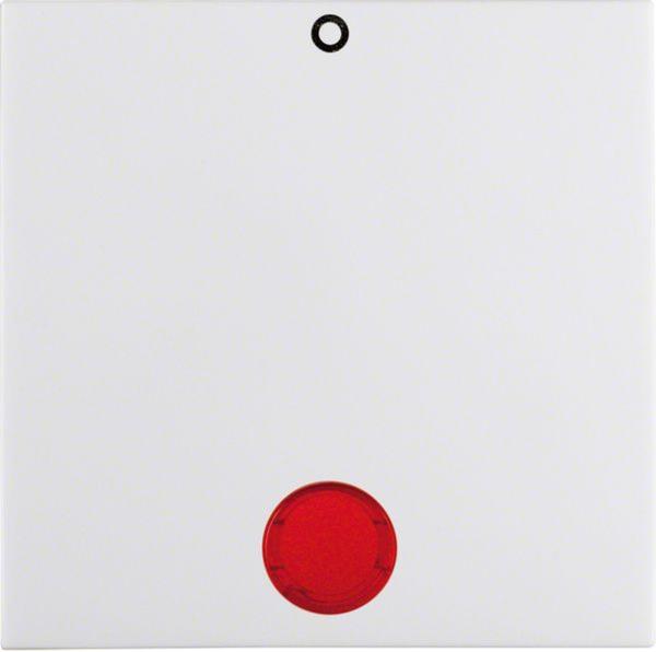 Berker 16248989 Wippe mit roter Linse und Aufdruck '0' S.1/B.3/B.7 polarweiß, glänzend