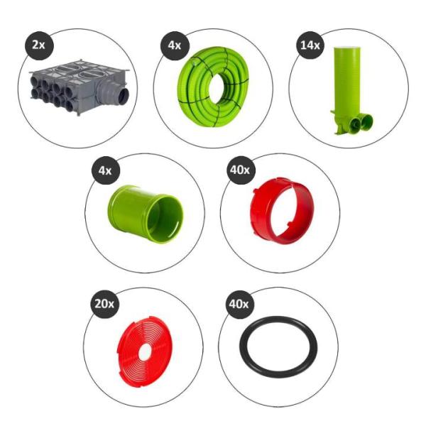 Lüftungsschlauch 100 mm Aluminium semi-flexibel (3 Meter) - Anthrazit