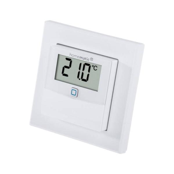 Homematic IP Smart Home Temperatur- und Luftfeuchtigkeitssensor HmIP-STHD mit Display - innen