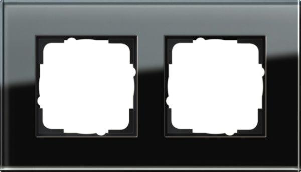 Gira Rahmen 2-fach schwarz glas Esprit 021205