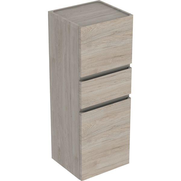 Geberit Renova Plan Mittel-HS mit zwei T 1 Schubl., 39x105x36cm, Nussbaum hi hell