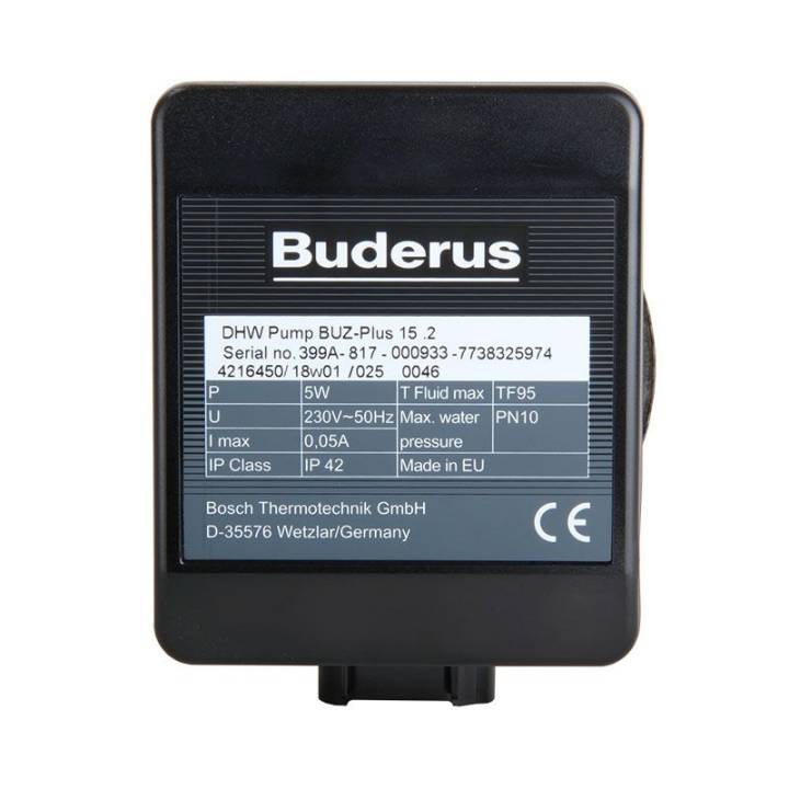 Buderus Buderus Zirkulationspumpe Logafix BUZ-Plus 15 15A oder 15C Trinkwasserpumpe 