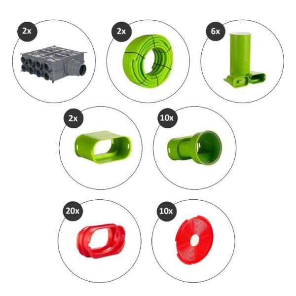 Lüftungsschlauch 100 mm Aluminium semi-flexibel (3 Meter) - Anthrazit