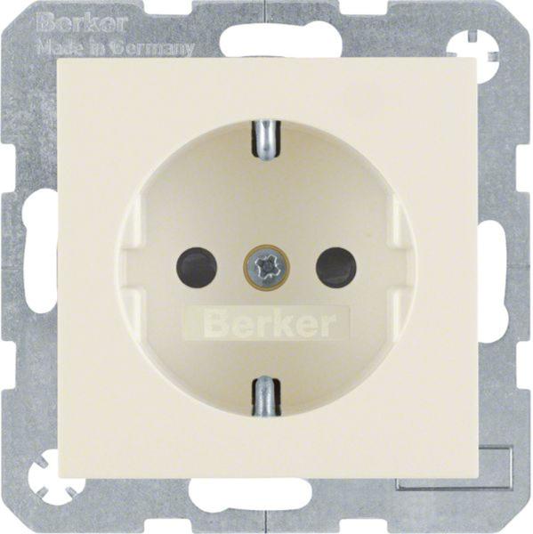 Berker 47238982 Steckdose SCHUKO mit erhöhtem Berührungsschutz S.1/B.3/B.7 weiß, glänzend