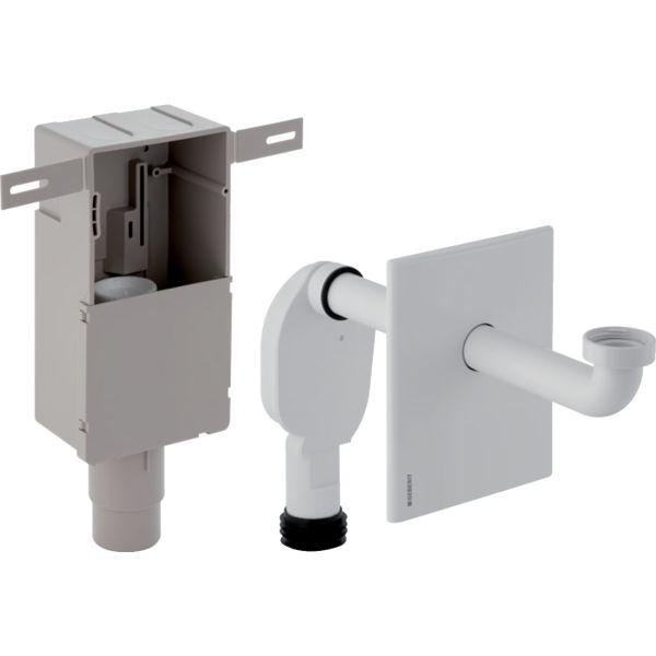 UP-Geruchsverschluss für Waschbecken Abgang horizontal weiß-alpin d50-56