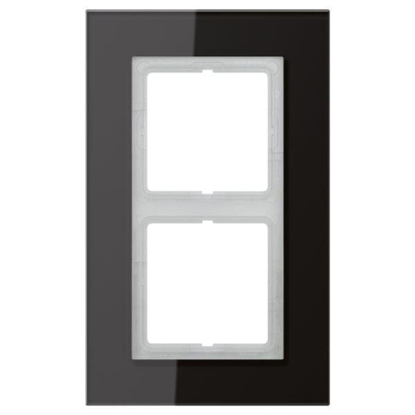 Jung Einbaurahmen 2-fach schwarz glänzend Glas für GEB-K LS / LS PLUS LSP 982 GL SW