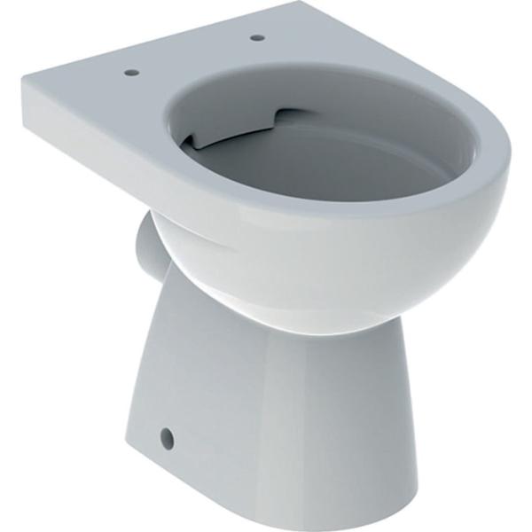 Geberit Renova Stand-WC Tiefspüler, Abg. teilgeschlossene Form, Rimfree, weiß