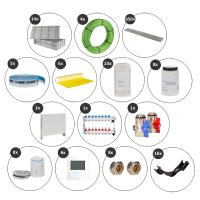 100 m² Set Trockenbau-System Selfio-Floor für Fliesen 8 Heizkreise LCD Regler 230 V + Zubehör