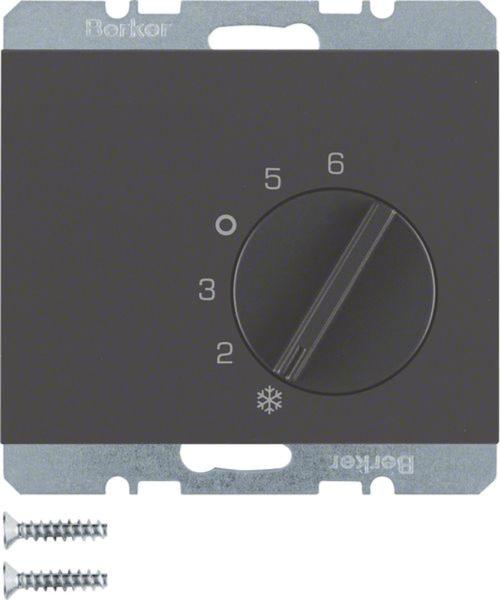 Berker 20267106 Temperaturregler mit Wechsler und Zentralstück K.1 anthrazit, matt