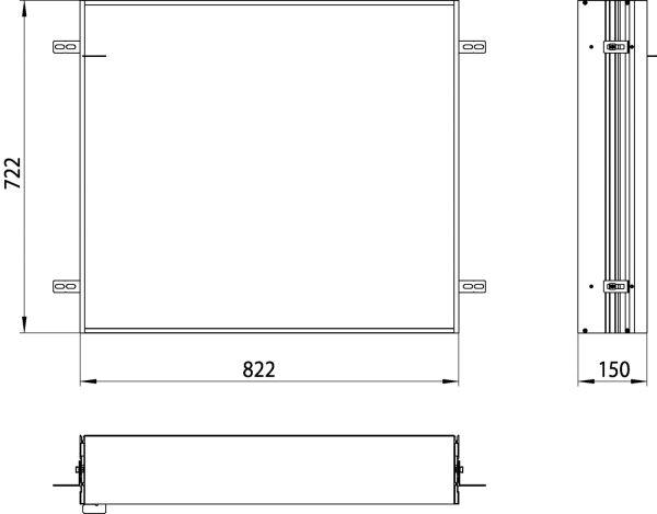 Emco Bad asis LED-Lichtspiegelschrank pr Einbaurahmen zu 9497 05x 72