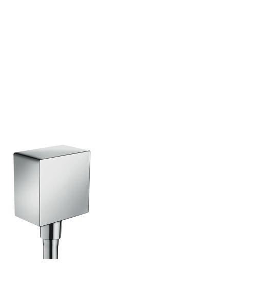 hansgrohe Schlauchanschluss DN15 Fixfit Squarechts mit Rückflussverhinderer chrom