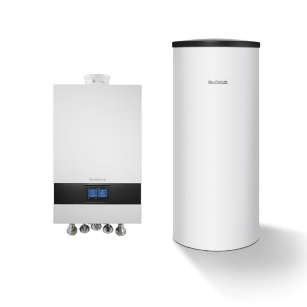 Buderus Gas-Brennwert Logaplus-Paket W22 GB172i.2 25 kW H-Gas Speicher SU160 Bedieneinheit BC400