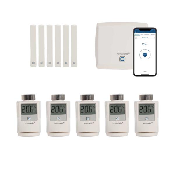 Homematic IP Smart Home Heizkörperthermostat Set für 3 Zimmer