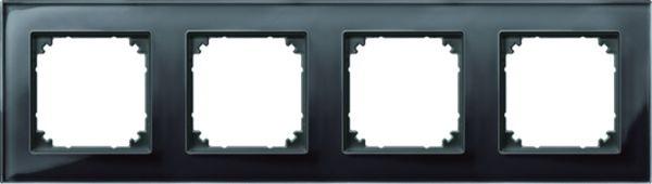 Merten Rahmen 4-fach ony-schwarz glänzend glas für GEB-K M-PLAN 489403