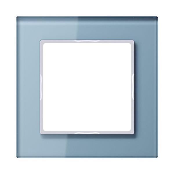 Jung Einbaurahmen 1-fach grau glänzend Glas für GEB-K A / A CREATION AC 581 GL BLGR