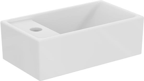 Ideal Standard Handwaschbecken Eurovit+, o.Ül., Ablg.links, 370x210x120mm, Weiß