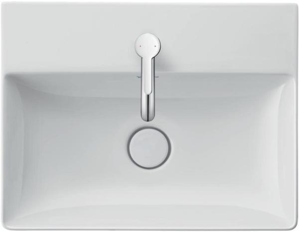 Duravit Möbelwaschtisch compact DuraSqua 500mm o. ÜL, mit HLB, 1 HL, weiß