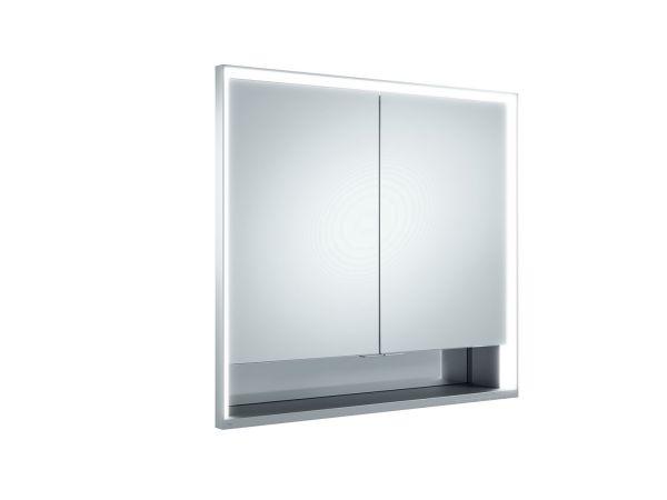 Keuco Spiegelschrank R Lumos 14312 mit Einbau silb-elox 800x735x165mm
