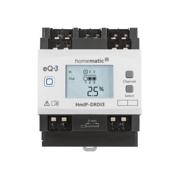 Homematic IP Smart Home Funk-Dimmaktor für Hutschienenmontage, HmIP-DRDI3, 3-fach