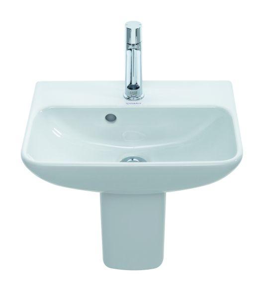 Handwaschbecken ME by Starck 450 mm mit ÜL, mit HLB, 1 HL, weiß