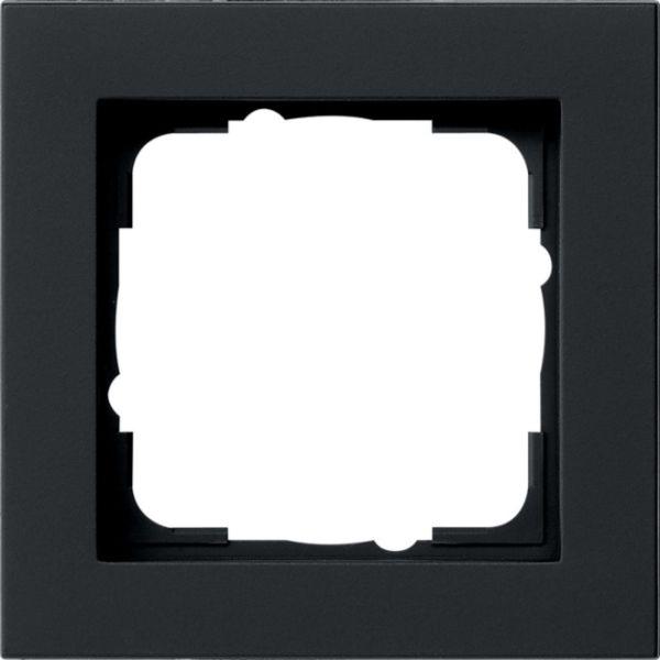 Gira Rahmen 1-fach schwarz mit Kst E2 021109