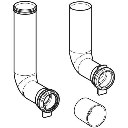 Geberit Geberit Satz Spülbogen für Duofi bis Breite 42 5 cm