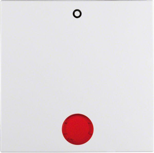 Berker 16241909 Wippe mit roter Linse und Aufdruck '0' S.1/B.3/B.7 polarweiß, matt