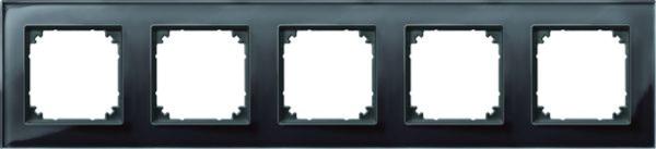 Merten Rahmen 5-fach ony-schwarz glänzend glas für GEB-K M-PLAN 489503