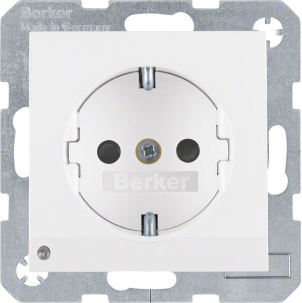 Berker 41098989 Steckdose SCHUKO mit LED-Orientierungslicht S.1/B.3/B.7 polarweiß, glänzend