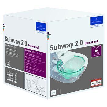 Villeroy & Boch Combi-Pack Subway 2.0 5614R2 Ov Weiß Alpin CeramicPlus