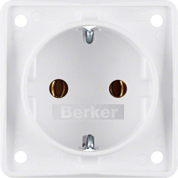 Berker 947782502 Steckdose SCHUKO, mit Steckklemmen, Integro Modul-Einsätze, polarw. m.