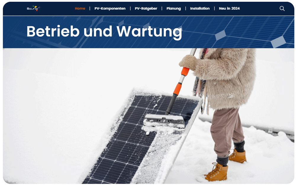 Betrieb Photovoltaikanlage